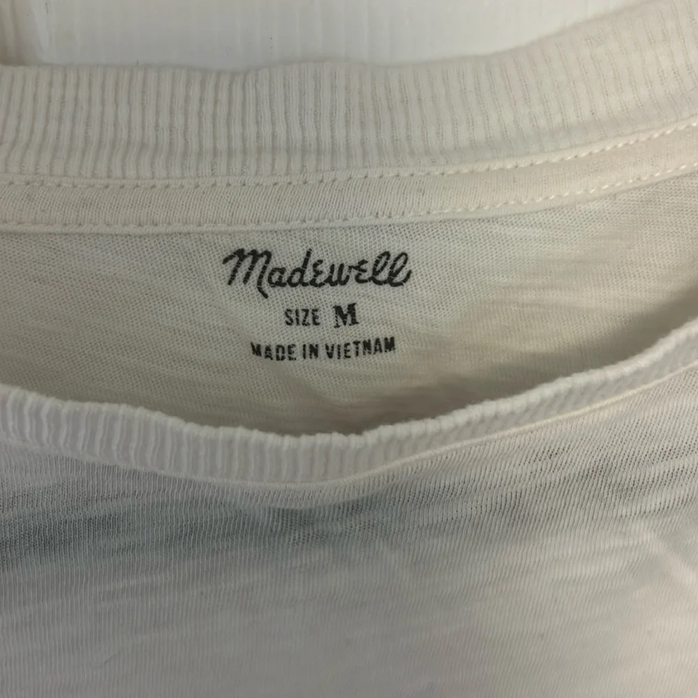 Madewell White Long Sleeve T-Shirt - Picture 2 of 4